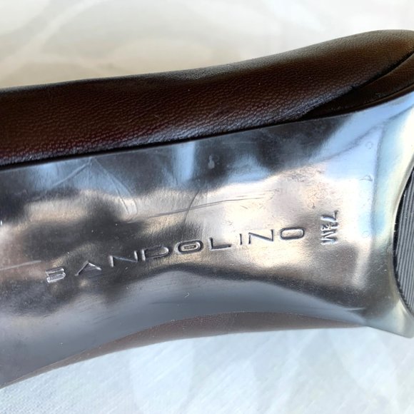 BANDOLINO brown slip-on stiletto pumps - Picture 7 of 8